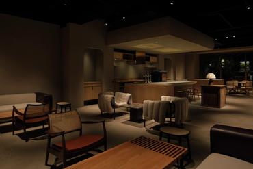 SAUNA SAKURADOの1Fに併設されたカフェバー