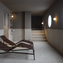 SAUNA SAKURADOの水都博多の中世をテーマに設計された3F