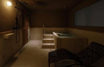 福岡博多プライベートサウナSAUNA SAKURDO 3-F の夜の様子