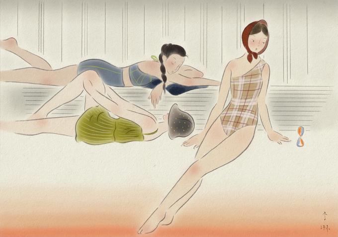 プライベートサウナでととのう女性たち